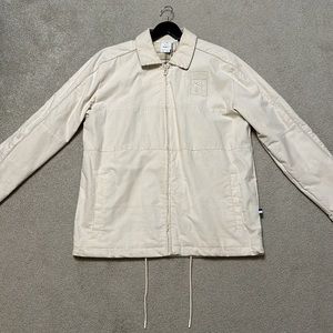 Puma x Big Sean Men’s Corduroy Zip-Up Collared Beige Neutral Jacket - Medium